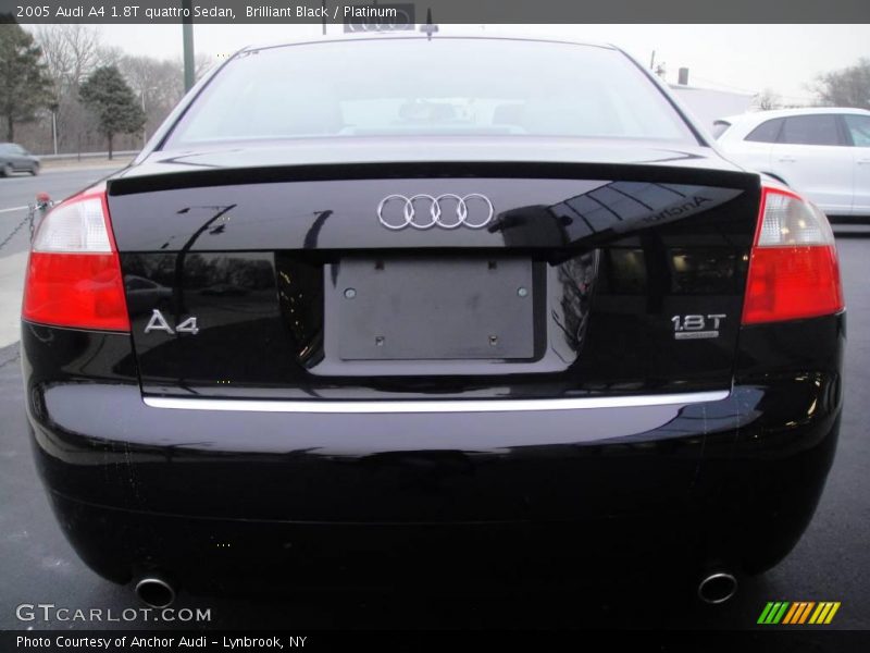 Brilliant Black / Platinum 2005 Audi A4 1.8T quattro Sedan