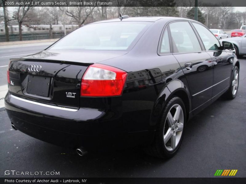 Brilliant Black / Platinum 2005 Audi A4 1.8T quattro Sedan