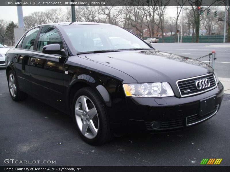 Brilliant Black / Platinum 2005 Audi A4 1.8T quattro Sedan