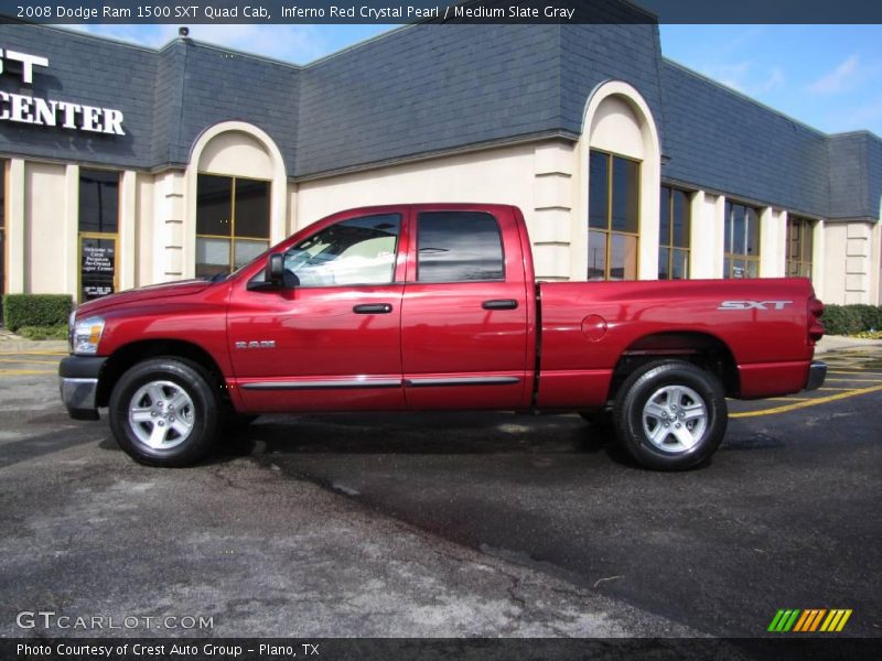 Inferno Red Crystal Pearl / Medium Slate Gray 2008 Dodge Ram 1500 SXT Quad Cab
