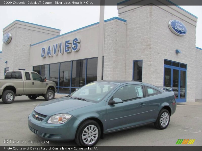 Silver Moss Metallic / Gray 2009 Chevrolet Cobalt LT Coupe