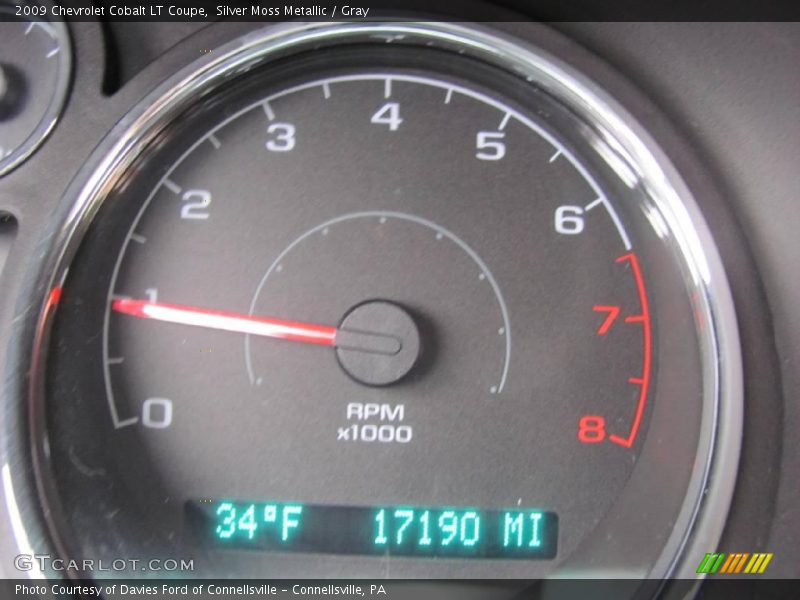 Silver Moss Metallic / Gray 2009 Chevrolet Cobalt LT Coupe