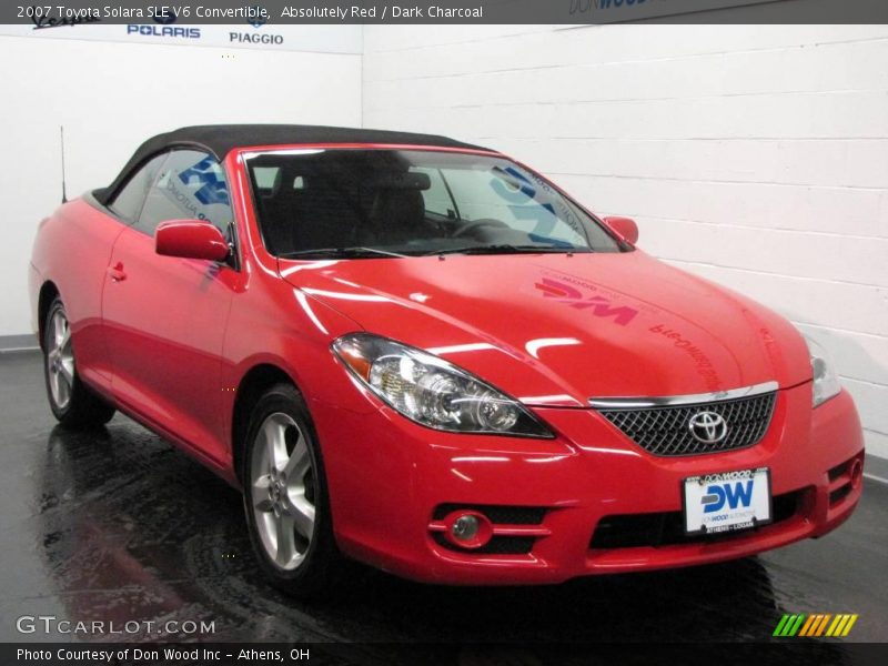 Absolutely Red / Dark Charcoal 2007 Toyota Solara SLE V6 Convertible
