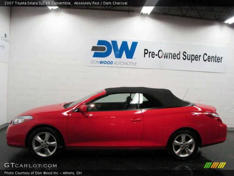 Absolutely Red / Dark Charcoal 2007 Toyota Solara SLE V6 Convertible