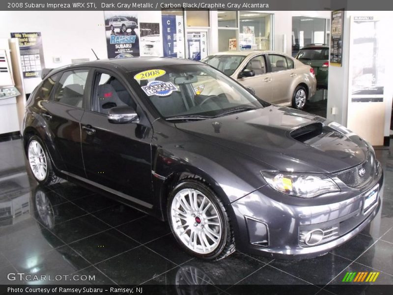Dark Gray Metallic / Carbon Black/Graphite Gray Alcantara 2008 Subaru Impreza WRX STi