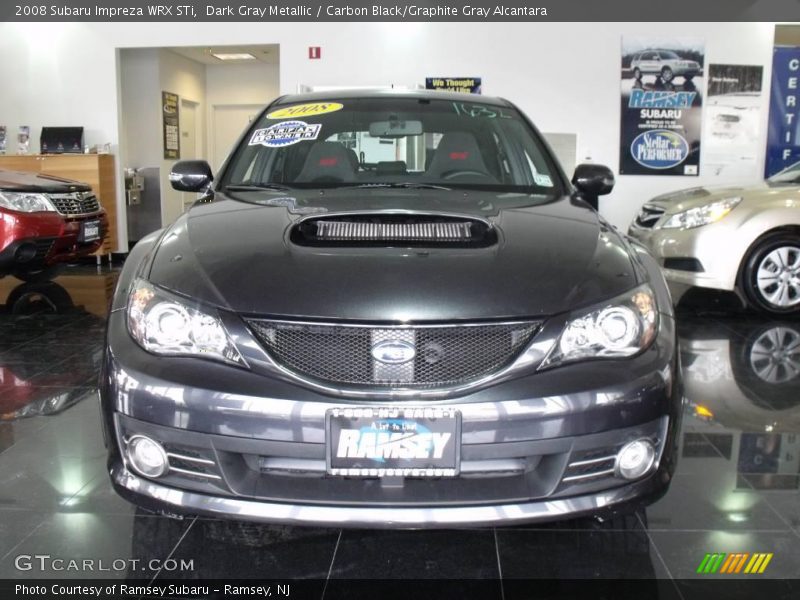 Dark Gray Metallic / Carbon Black/Graphite Gray Alcantara 2008 Subaru Impreza WRX STi