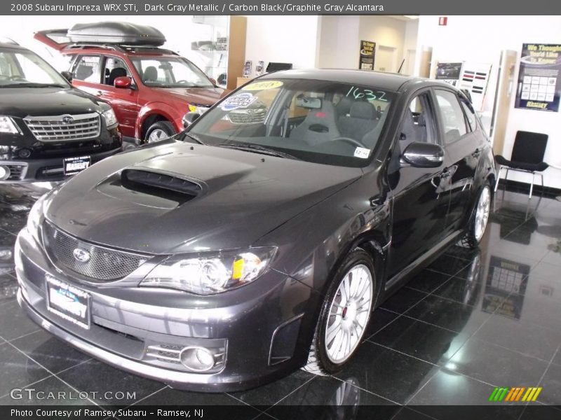 Dark Gray Metallic / Carbon Black/Graphite Gray Alcantara 2008 Subaru Impreza WRX STi