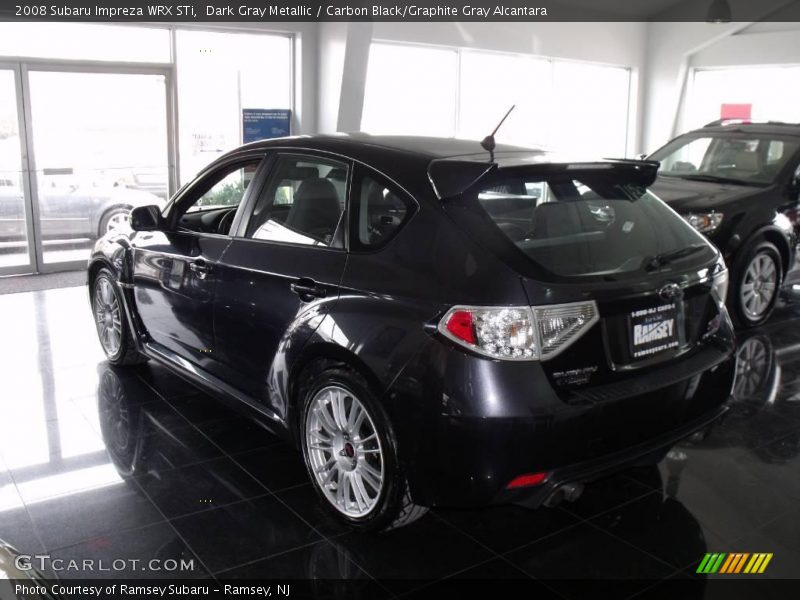 Dark Gray Metallic / Carbon Black/Graphite Gray Alcantara 2008 Subaru Impreza WRX STi