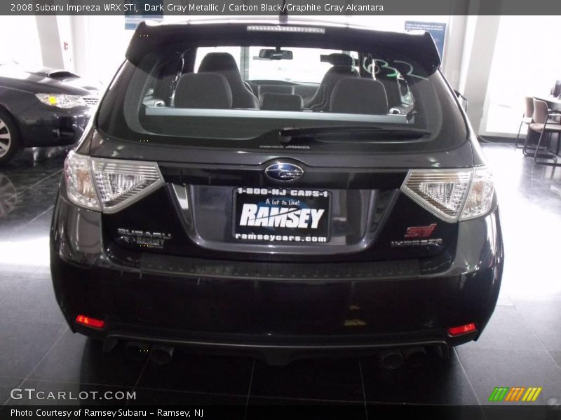 Dark Gray Metallic / Carbon Black/Graphite Gray Alcantara 2008 Subaru Impreza WRX STi
