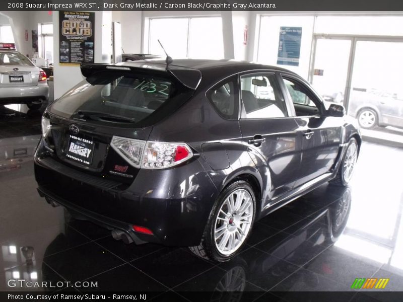 Dark Gray Metallic / Carbon Black/Graphite Gray Alcantara 2008 Subaru Impreza WRX STi