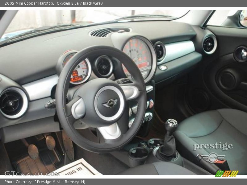 Oxygen Blue / Black/Grey 2009 Mini Cooper Hardtop