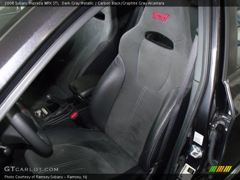 Dark Gray Metallic / Carbon Black/Graphite Gray Alcantara 2008 Subaru Impreza WRX STi