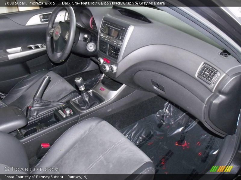Dark Gray Metallic / Carbon Black/Graphite Gray Alcantara 2008 Subaru Impreza WRX STi