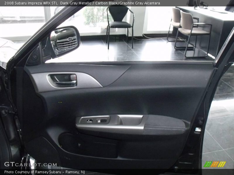 Dark Gray Metallic / Carbon Black/Graphite Gray Alcantara 2008 Subaru Impreza WRX STi