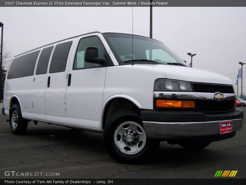 Summit White / Medium Pewter 2007 Chevrolet Express LS 3500 Extended Passenger Van