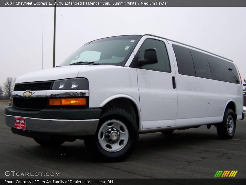 Summit White / Medium Pewter 2007 Chevrolet Express LS 3500 Extended Passenger Van