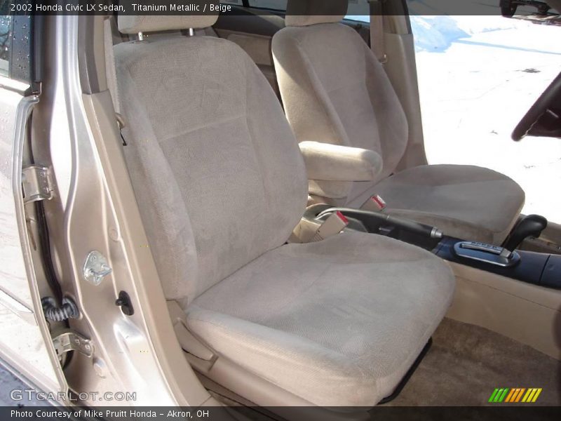Titanium Metallic / Beige 2002 Honda Civic LX Sedan