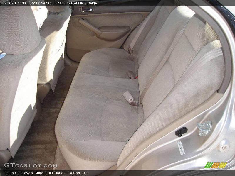 Titanium Metallic / Beige 2002 Honda Civic LX Sedan