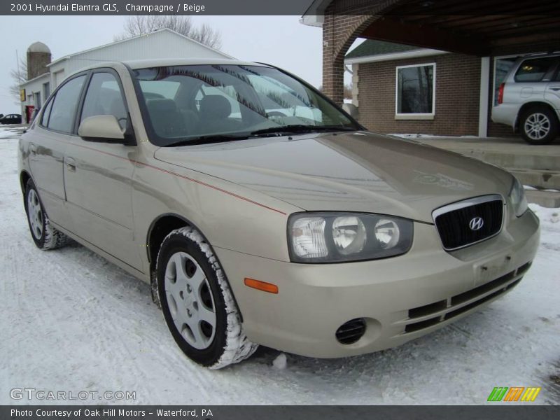 Champagne / Beige 2001 Hyundai Elantra GLS