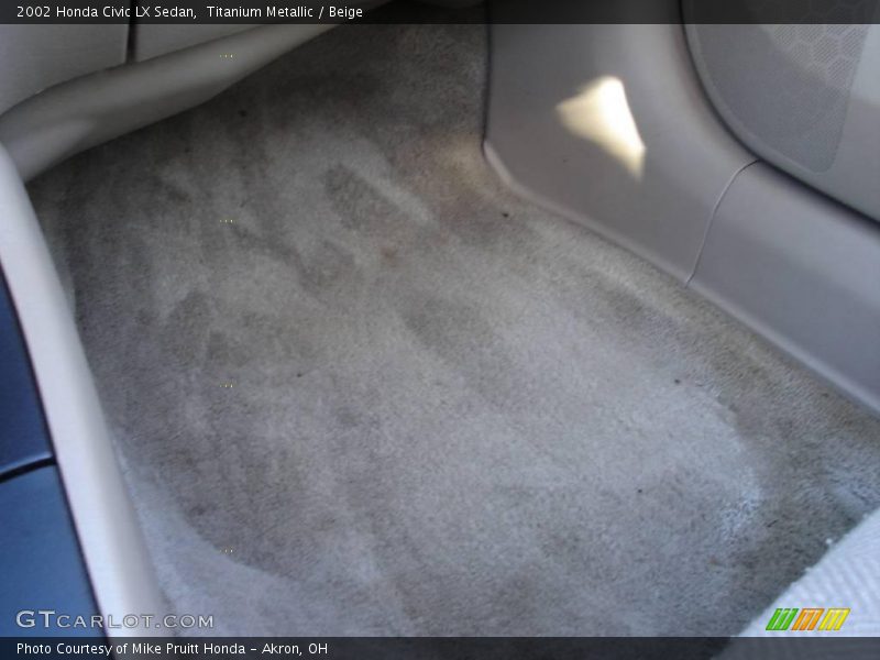 Titanium Metallic / Beige 2002 Honda Civic LX Sedan