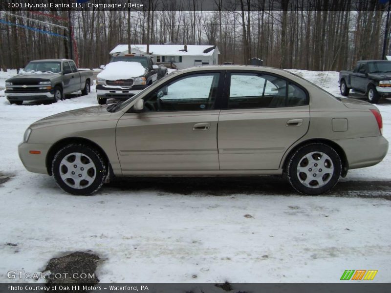 Champagne / Beige 2001 Hyundai Elantra GLS