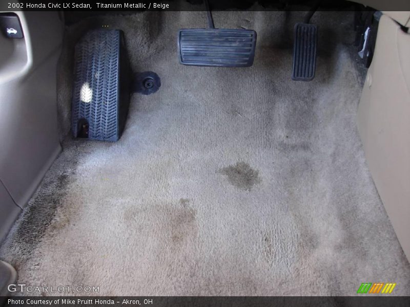 Titanium Metallic / Beige 2002 Honda Civic LX Sedan