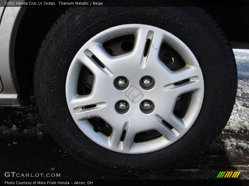 Titanium Metallic / Beige 2002 Honda Civic LX Sedan