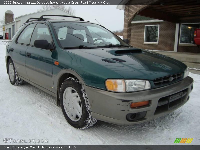 Acadia Green Pearl Metallic / Gray 1999 Subaru Impreza Outback Sport