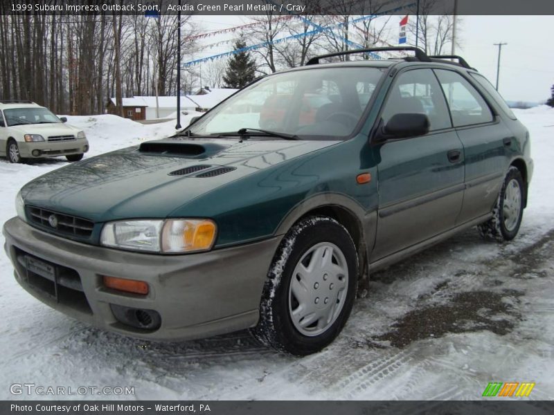Acadia Green Pearl Metallic / Gray 1999 Subaru Impreza Outback Sport