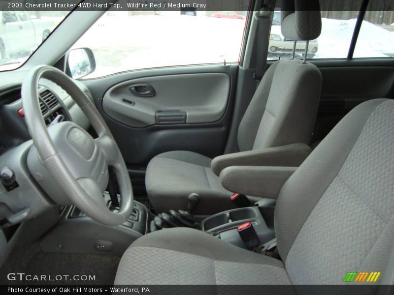 Wildfire Red / Medium Gray 2003 Chevrolet Tracker 4WD Hard Top