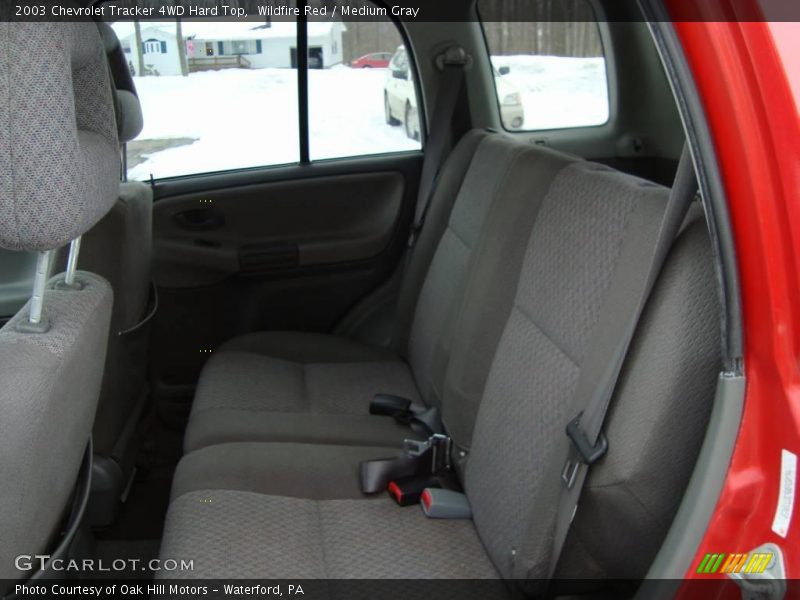Wildfire Red / Medium Gray 2003 Chevrolet Tracker 4WD Hard Top