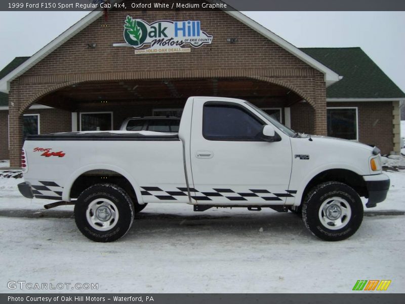 Oxford White / Medium Graphite 1999 Ford F150 Sport Regular Cab 4x4