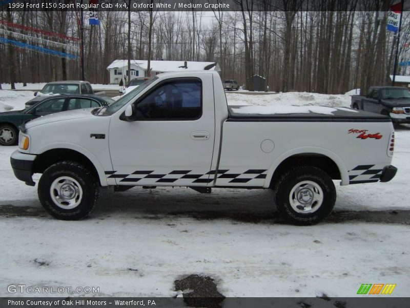 Oxford White / Medium Graphite 1999 Ford F150 Sport Regular Cab 4x4
