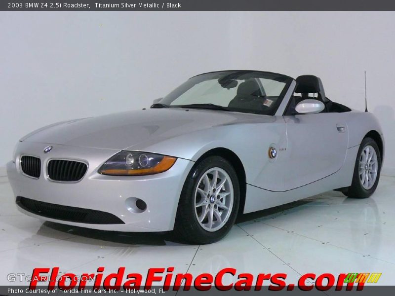 Titanium Silver Metallic / Black 2003 BMW Z4 2.5i Roadster