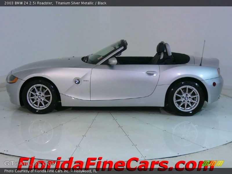 Titanium Silver Metallic / Black 2003 BMW Z4 2.5i Roadster
