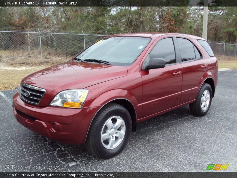 Radiant Red / Gray 2007 Kia Sorento LX