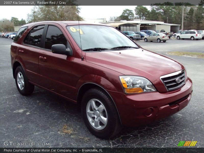 Radiant Red / Gray 2007 Kia Sorento LX