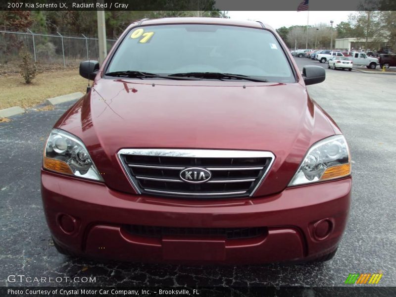 Radiant Red / Gray 2007 Kia Sorento LX