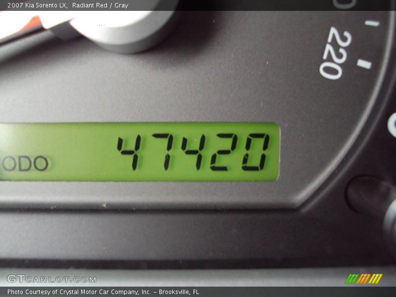 Radiant Red / Gray 2007 Kia Sorento LX