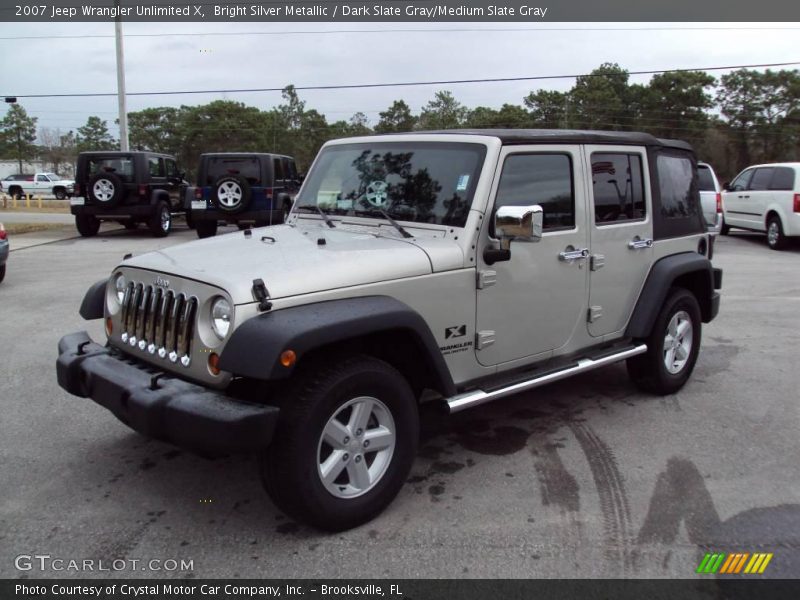 Bright Silver Metallic / Dark Slate Gray/Medium Slate Gray 2007 Jeep Wrangler Unlimited X