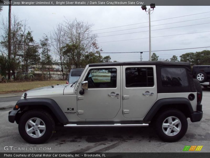 Bright Silver Metallic / Dark Slate Gray/Medium Slate Gray 2007 Jeep Wrangler Unlimited X