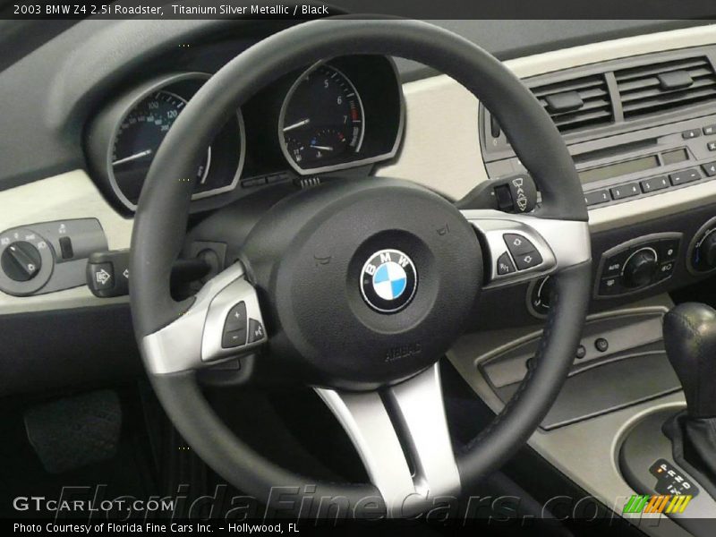 Titanium Silver Metallic / Black 2003 BMW Z4 2.5i Roadster