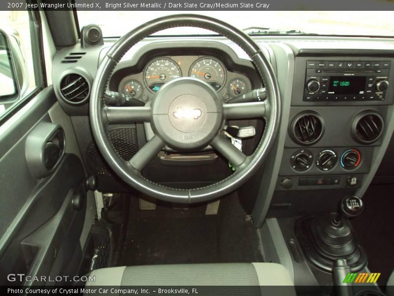 Bright Silver Metallic / Dark Slate Gray/Medium Slate Gray 2007 Jeep Wrangler Unlimited X