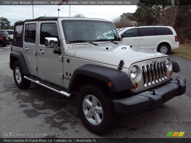 Bright Silver Metallic / Dark Slate Gray/Medium Slate Gray 2007 Jeep Wrangler Unlimited X
