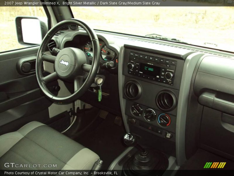 Bright Silver Metallic / Dark Slate Gray/Medium Slate Gray 2007 Jeep Wrangler Unlimited X