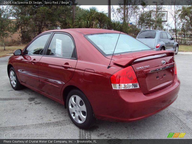 Spicy Red / Beige 2008 Kia Spectra EX Sedan