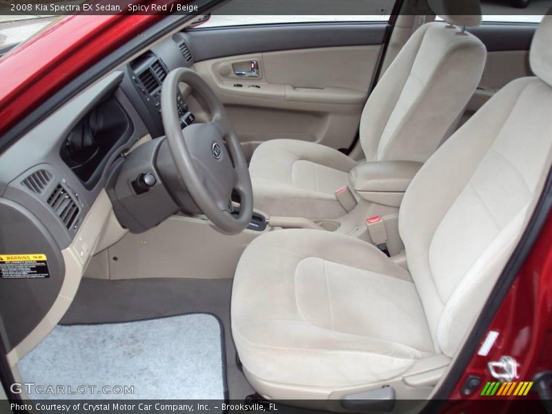 Spicy Red / Beige 2008 Kia Spectra EX Sedan