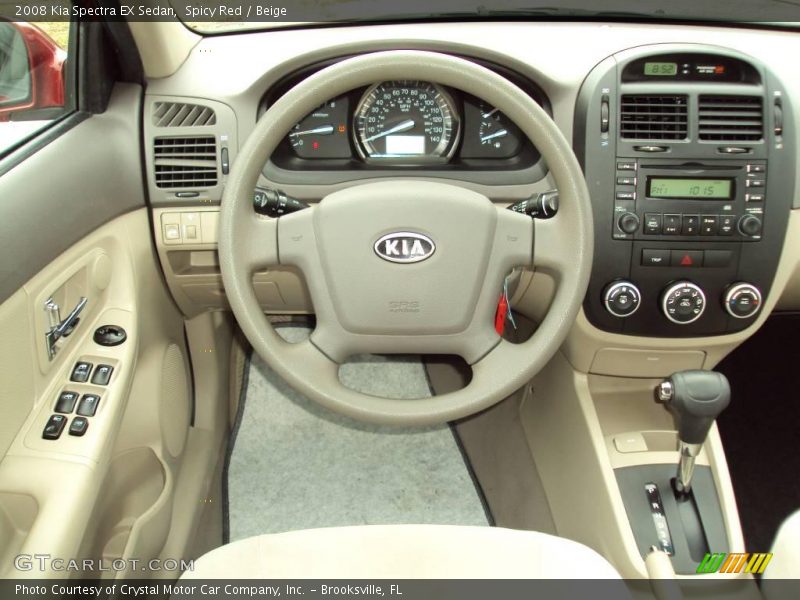 Spicy Red / Beige 2008 Kia Spectra EX Sedan