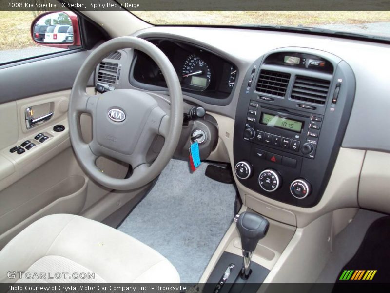 Spicy Red / Beige 2008 Kia Spectra EX Sedan