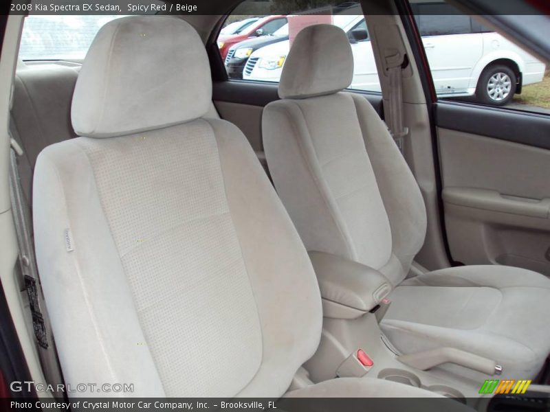 Spicy Red / Beige 2008 Kia Spectra EX Sedan